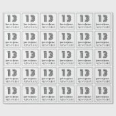 13e verjaardag: Art Deco geïnspireerde stijl "13"  Cadeaupapier (Vlak)