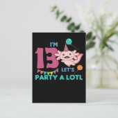 13e verjaardag Axolotl Dertien jaar oud Axolotls Briefkaart (Staand voorkant)