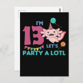 13e verjaardag Axolotl Dertien jaar oud Axolotls Briefkaart (Voorkant / Achterkant)