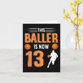 13e verjaardag basketbal - deze baller is nu 13 kaart (Gele Bloem)