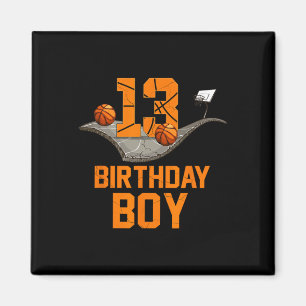 13e verjaardag basketbal jersey 13 jaar oud jongen magneet