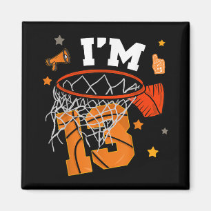 13e verjaardag basketbal jongen 13 jaar oud dertie magneet