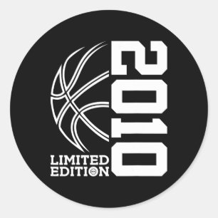 13e verjaardag Basketbal Limited Edition 2010 Ronde Sticker
