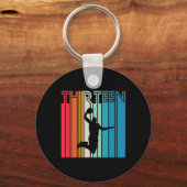 13e verjaardag basketbal lover cadeau 13 jaar oud  sleutelhanger (Voorkant)