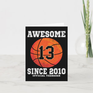 13e verjaardag basketbalfan 13 jaar oud officieel kaart
