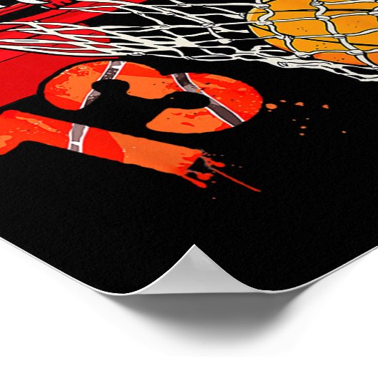 13e verjaardag basketbalplezier 13 jaar oud Kinder Poster (Hoek)