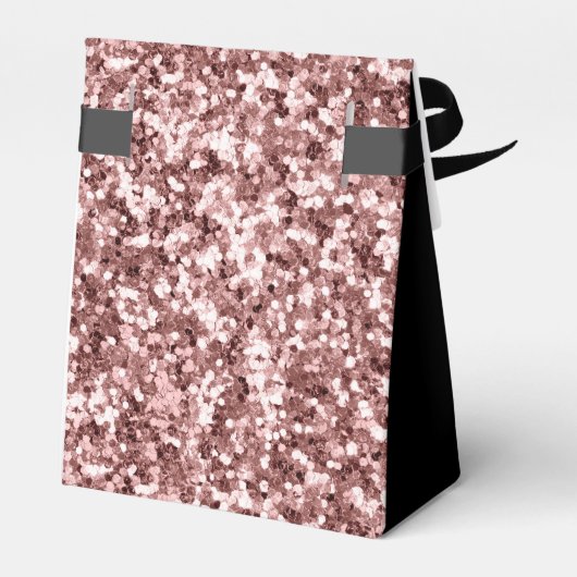 13e Verjaardag Bedankt Roos Gold Glitter Script Bedankdoosjes (Achterkant)