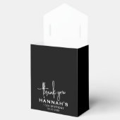 13e Verjaardag Bedankt Roos Gold Glitter Script Bedankdoosjes (Geopend)