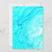 13e verjaardag Blauw Abstract Artsy Cool Custom Ag Kaart (Achterkant)