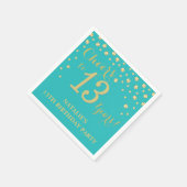 13e verjaardag Blauwgroen partij en Gold Diamond N Servet (Hoek)