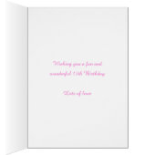 13e verjaardag bloem aangepast aqua roze geel (Binnen (Rechts))