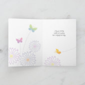 13e verjaardag Butterlies Hand Lettering Kaart (Binnen)