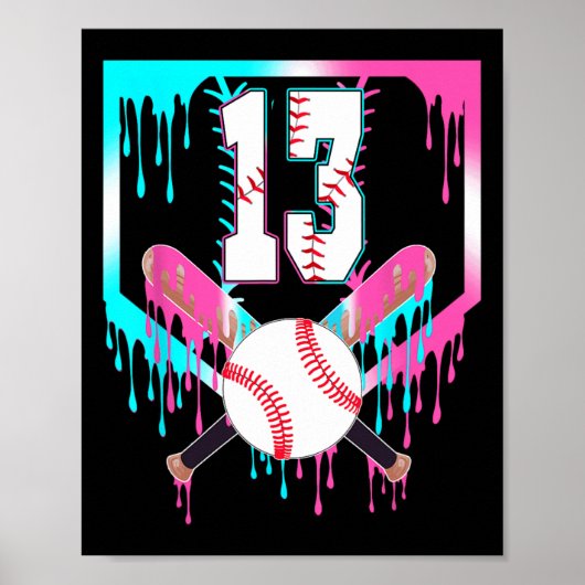 13e verjaardag Bysebyll Home Plate Drip Ijs 1 Poster (Voorkant)