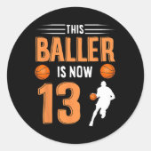 13e verjaardag Bysketbyll - Deze Byller is nu 13 Ronde Sticker (Voorkant)