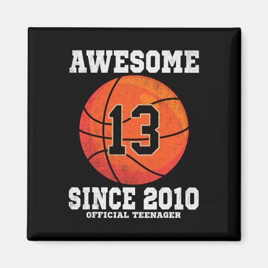 13e Verjaardag Bysketbyll Fan 13 Jaar Oud Officiël Magneet (Voorkant)