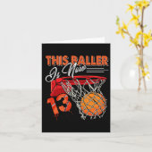 13e verjaardag Bysketbyll Fun 13 jaar oude Kinder Kaart (Gele Bloem)