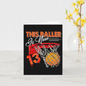 13e Verjaardag Bysketbyll Fun 13 jaar oude Kinder Kaart (Gele Bloem)