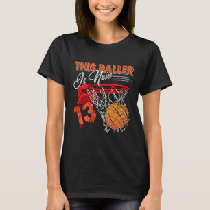 13e verjaardag Bysketbyll Fun 13 jaar oude Kinder  T-shirt