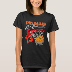 13e Verjaardag Bysketbyll Fun 13 jaar oude Kinder T-shirt