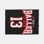 13e verjaardag Bysketbyll Lover 13 jaar oude Bday Fleece Deken (Voorkant (Horizontaal))