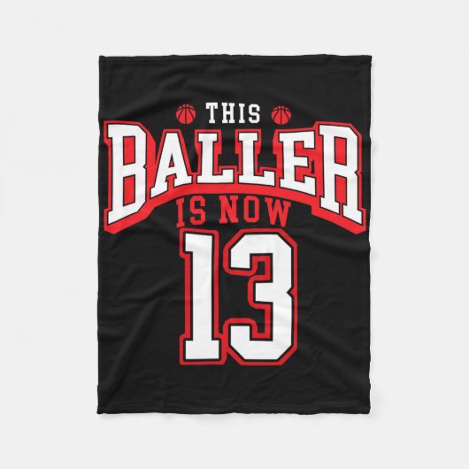 13e verjaardag Bysketbyll Lover 13 jaar oude Bday Fleece Deken (Voorkant)