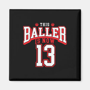 13e verjaardag Bysketbyll Lover 13 jaar oude Bday Magneet