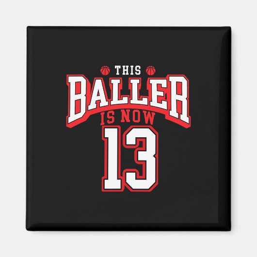 13e verjaardag Bysketbyll Lover 13 jaar oude Bday Magneet (Voorkant)