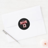 13e verjaardag Bysketbyll Lover 13 jaar oude Bday Ronde Sticker (Envelop)
