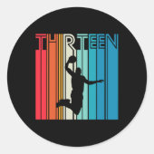 13e Verjaardag Bysketbyll Lover Gift 13 jaar oud R Ronde Sticker (Voorkant)