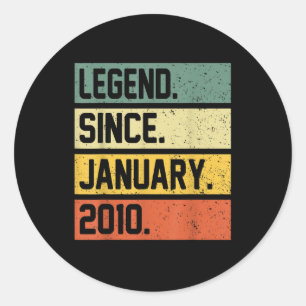13e verjaardag cadeau 13 jaar oud legende sinds ja ronde sticker