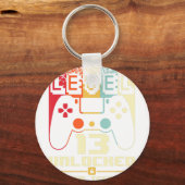 13e verjaardag cadeaudozen niveau 13 niet-vergrend sleutelhanger (Voorkant)