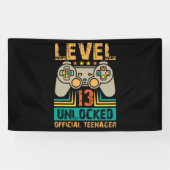 13e verjaardag cadeaudozen niveau 13 niet-vergrend spandoek (Horizontaal)