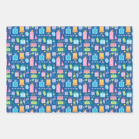 13e verjaardag Cadeaus van de parellauw Inpakpapier Vel (Voorkant 2)