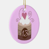 13e verjaardag cadeautjes voor haar keramisch ornament (Rechts)