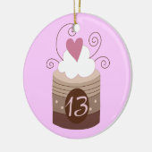 13e verjaardag cadeautjes voor haar keramisch ornament (Links)