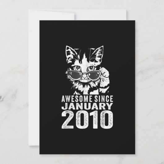 13e verjaardag Cat 13 jaar oud Geweldige sinds jan Kaart (Voorkant)