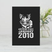 13e verjaardag Cat 13 jaar oud Geweldige sinds jan Kaart (Staand voorkant)