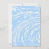 13e verjaardag Custom Age Blauw Abstract Beach Wav Kaart (Achterkant)