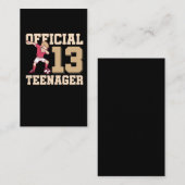 13e verjaardag Dabbing Boy Football Teenager Visitekaartje (Voorkant / Achterkant)