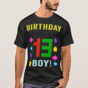 13e verjaardag dertien 13 jaar oud blok gebouw t-shirt