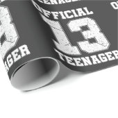 13e verjaardag Dertien jaar oude officiële tiener Cadeaupapier (Rol Hoek)