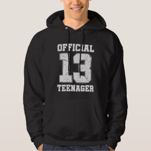 13e verjaardag Dertien jaar oude officiële tiener Hoodie