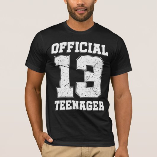 13e verjaardag Dertien jaar oude officiële tiener T-shirt (Voorkant)