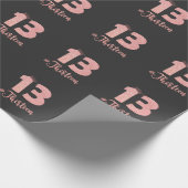 13e verjaardag Dertienjarige tiener Staatstiener J Cadeaupapier (Hoek)