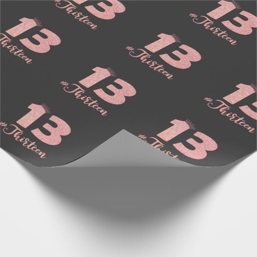 13e verjaardag Dertienjarige tiener Staatstiener J Cadeaupapier (Hoek)