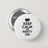 13e verjaardag design ronde button 5,7 cm (Voorkant /achterkant)