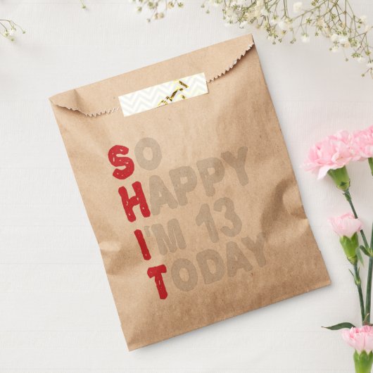 13e verjaardag dus blij dat ik 13 ben vandaag Gift Bedankzakje (Gezegeld)