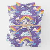 13e verjaardag Eenhoorn Inpakpapier Vel (In situ)