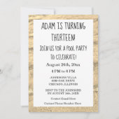 13e verjaardag Eigen leeftijdsnaam Water Abstract Kaart (Voorkant)