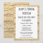 13e verjaardag Eigen leeftijdsnaam Water Abstract  Kaart (Voorkant / Achterkant)